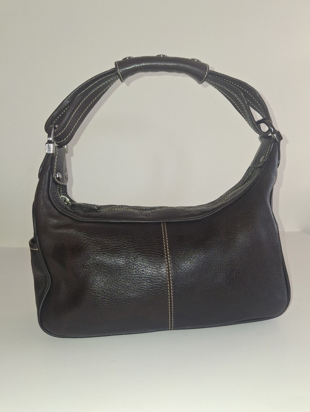 TOD'S Expresso BROWN Leather Shoulder Bag